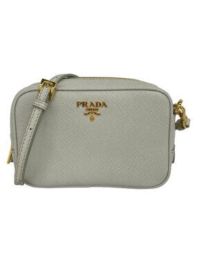 Prada Shoulder Bag White Leather